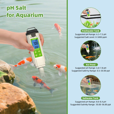 7-in-1 Water Tester PH / TDS / EC / ORP / S.G / Salt / Temp Meter For Home Pool Lab Measurement
