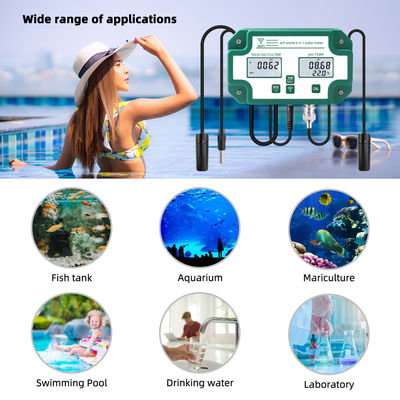 WiFi Enabled 6 In 1 Water Quality Tester Remote Monitor PH / TDS / EC / Salt / S.G / Temp For Aquarium Pool Lab