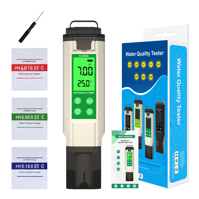 PH TDS EC TEMP Tester Pen Water Quality Tester  With Backlit Display