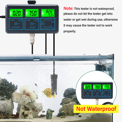 WiFi Tuya App Digital Multi-Function PH Meter – 7-in-1 PH, EC, ORP, TDS, RH%, CF, Temperature  Online Tester Water Quality Analyzer 