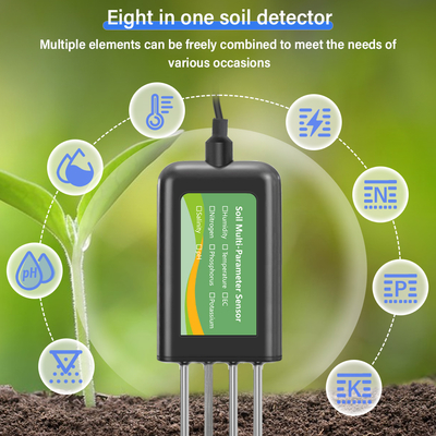 Smart 8-in-1 Soil NPK EC PH Temperature Moisture Sensor USB Multi-Parameter Analyzer For Precision Farming