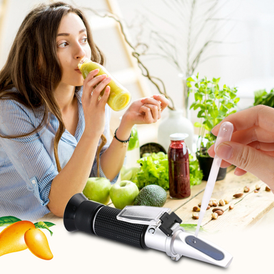 Handheld Optical Brix Refractometer 0-90 For Honey Fruit Juice Beverage Sugar Measurement