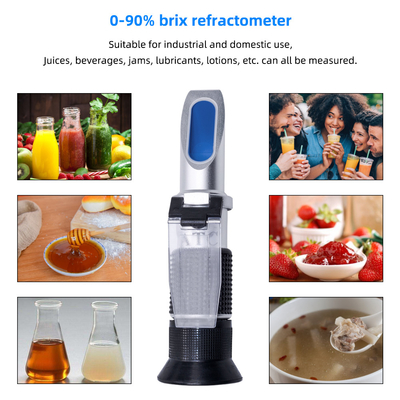 Handheld Optical Brix Refractometer 0-90 For Honey Fruit Juice Beverage Sugar Measurement