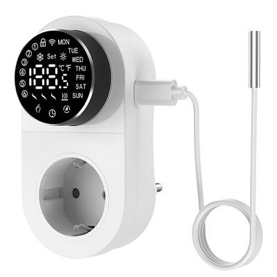 Smart Tuya WiFi Thermostat Plug With Timer Sensor Touch Control