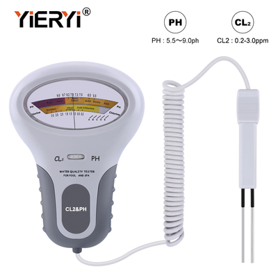 CL2 Tester 2 In 1 Water Quality PH & Chlorine PC-102 - Water Quality Testing Device for Swimming Pools & Aquariums