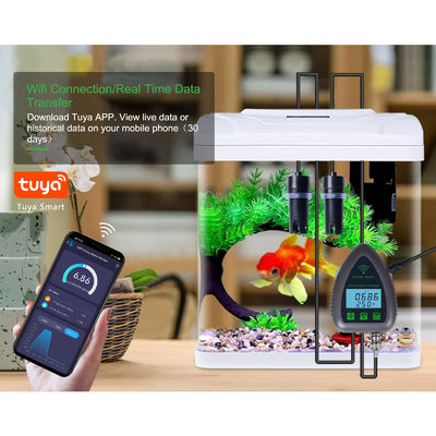 Wifi Online Digital PH Meter 5 in 1 GS&TEMP&PH with 0-19900ppm TDS and 0-199.0ppt Salinity for Aquarium and Hydroponics