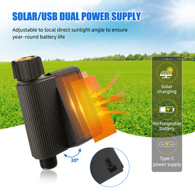 Solar-Powered Smart Irrigation System with Tuya Smart Control and IP65 Waterproof Soil Moisture Sensor Kit