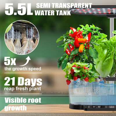 15 Pods Smart Hydroponics System with Full-Spectrum LED and Smart Water Circulation for Indoor Plants