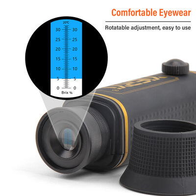 Yieryi Dual-Scale Brix 0-32% & SG 1.000-1.120 Refractometer with ATC and High-Quality Optical Glass Prism for Beer Brewing and Winemaking