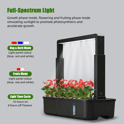 YIERYI IGS-38 Smart Indoor Hydroponic Garden System with 15-Pot Capacity Full-Spectrum LED and Automatic Watering