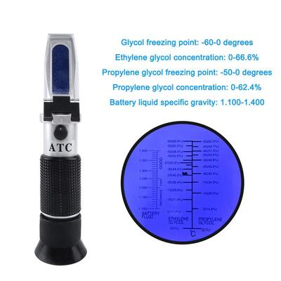 Handheld 0-66.6 Brix Range High Accuracy 0.01% Refractometer for Ethylene and Propylene Glycol Testing