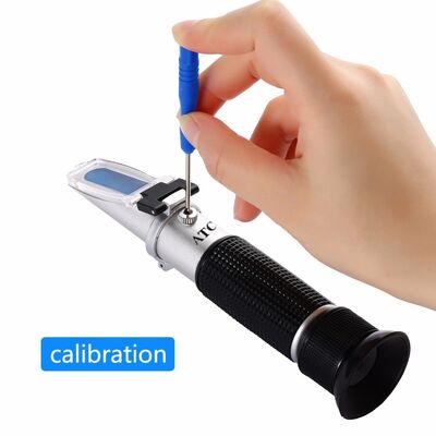 High Precision Handheld Refractometer and Alcohol Tester with 0-40%Brix, 0-25%Vol, and 0-22Baume Measurement Ranges