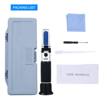 High Precision Handheld Refractometer and Alcohol Tester with 0-40%Brix, 0-25%Vol, and 0-22Baume Measurement Ranges