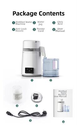 Fuyao K40107 750W 4L Capacity SUS304 Stainless Steel Distilled Water Machine for Home, Lab & Dental Use