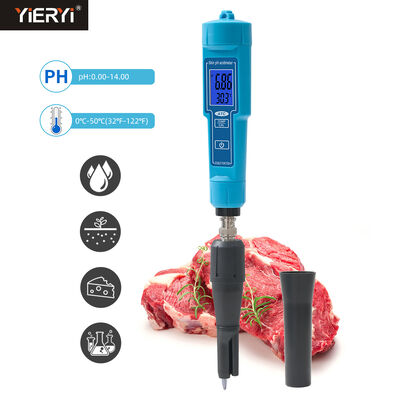 2 in 1 Digital pH Meter with LED Display and 0.01pH Accuracy for Skin Fruit Meat