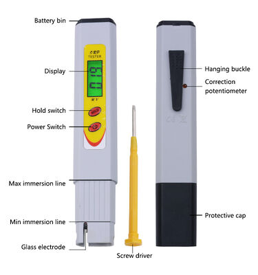 Yieryi ORP Meter Water Tester with Clear LCD Backlight and Compact Pen-Type Design for -1999mV to 1999mV Range