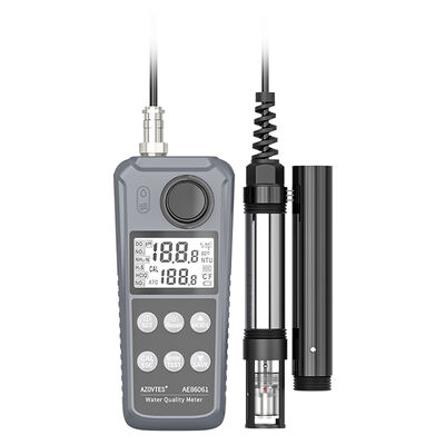 Digital AE86061 6-in-1 Multiparameter Water Quality Meter with Auto Temperature Compensation and 0.1mg/L Resolution for Fish Shrimp Farm