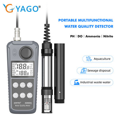 Digital AE86061 6-in-1 Multiparameter Water Quality Meter with Auto Temperature Compensation and 0.1mg/L Resolution for Fish Shrimp Farm