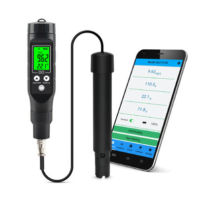 Smart Bluetooth Dissolved Oxygen Meter with High Precision 0.1mg/L and Detachable Probe for Hydroponics and Water Treatment
