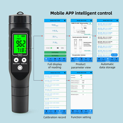 Smart Bluetooth Dissolved Oxygen Meter with High Precision 0.1mg/L and Detachable Probe for Hydroponics and Water Treatment