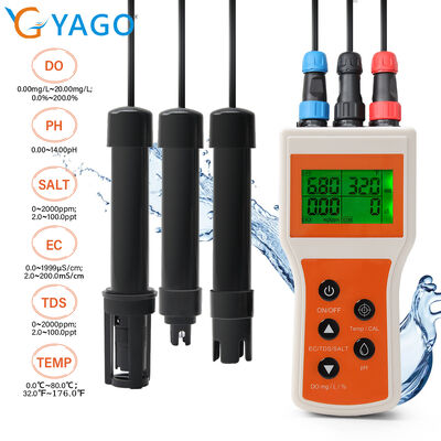 6-in-1 Testing Multiparameter Water Quality Meter with 0.1 pH Accuracy and LCD Display for Aquariums and Hydroponics