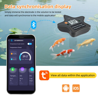 Smart Bluetooth Dissolved Oxygen Meter with 0~20 mg/L Range and Magnetic Charging for Aquaculture and Labs