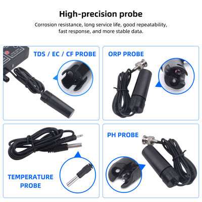 7-in-1 Multi-Parameter Water Quality Tester with LCD Display and Automatic Temperature Compensation for Aquarium and Pool