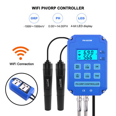 Wifi Output PH ORP Redox Controller with Replaceable Probe for Dual Measurement in Aquarium and Hydroponics