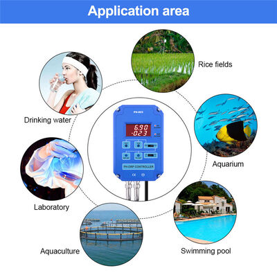 Digital 2-in-1 pH ORP Controller with Replaceable BNC Electrodes and 110V/220V Power Relay Output for Aquarium Hydroponics Pool Spa