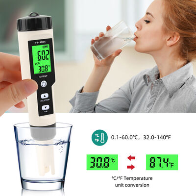 Digital Hydrogen Tester Pen with Dual Measurement and Waterproof Design for High Accuracy Water Quality Testing