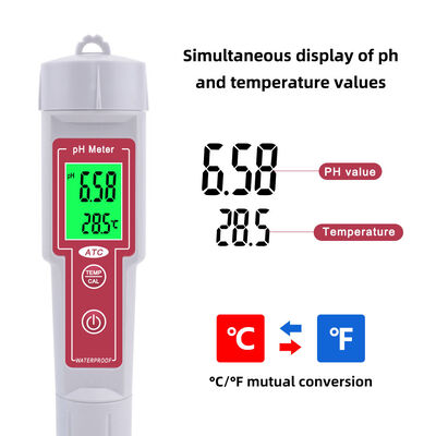 Professional Mini Pen-Type Water Quality Meter PH Meter with Waterproof IP65 Automatic Calibration and Replaceable Sensor Probe
