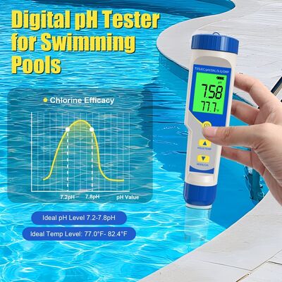 7-in-1 Multifunction Digital Water Tester with High-Precision Probe and Backlit LCD Display for Pool and Aquarium Water Quality Testing