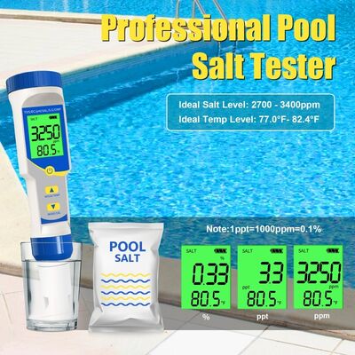 7-in-1 Multifunction Digital Water Tester with High-Precision Probe and Backlit LCD Display for Pool and Aquarium Water Quality Testing