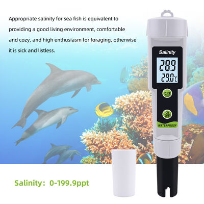 High Accuracy Digital Salinity Meter with LED Display and 0~199.9ppt Measuring Range for Drinking Water, Sea Water, and Pool