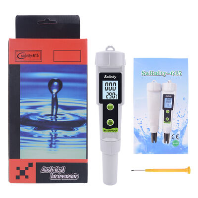 High Accuracy Digital Salinity Meter with LED Display and 0~199.9ppt Measuring Range for Drinking Water, Sea Water, and Pool