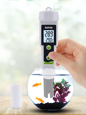 High Accuracy Digital Salinity Meter with LED Display and 0~199.9ppt Measuring Range for Drinking Water, Sea Water, and Pool