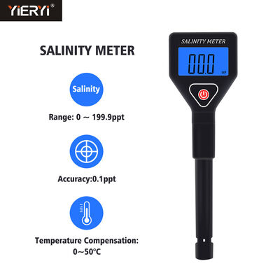 Portable Digital Salinity Meter with 0~199.9ppt Measuring Range and Temperature Compensation
