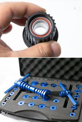 Universal Bicycle Bearing Press Removal Tool Kit 18 Piece Aluminum Alloy Set For Hub Bottom Bracket Suspension Pivot Maintenance