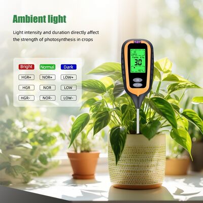 6-in-1 Soil PH Meter Garden Soil PH / Fertility / Moisture / Light / Air Humidity / Temp Multi Functional Soil Testing Tool