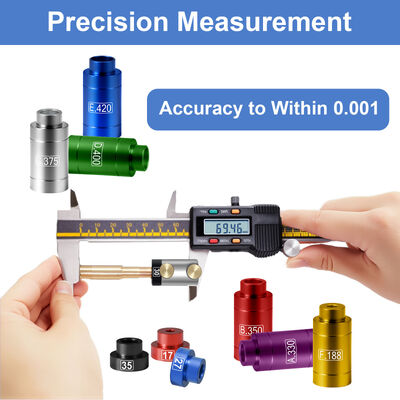 Red Aluminum Clearance Gauge Set Alloy Caliber Conversion Bushing Set B.350&.17 Caliber Adapters for Easy Identification