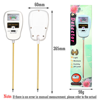 4-in-1 Soil Tester Soil Moisture Fertility Tester 90 Rotation Down Angle Design No Battery Requirements Soil Ph Meter