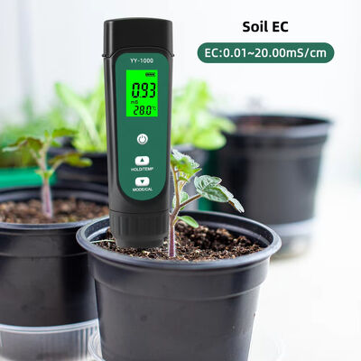 Potted Gardening Agricultural Measuring Tool Conductivity 3 In 1 Soil Ec Meter Temperature Soil Moisture Meter Tester