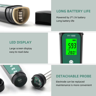 Potted Gardening Agricultural Measuring Tool Conductivity 3 In 1 Soil Ec Meter Temperature Soil Moisture Meter Tester