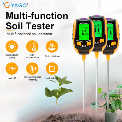 6-in-1 Digital Soil Tester Moisture/PH/Sunlight/Temperature Monitor With Backlight LCD For Plant Garden Farm