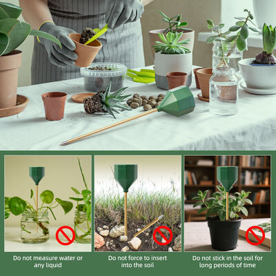 YIERYI Battery-Free Analog Soil Moisture Meter with Metal Probe Precision 0-10 Scale Hygrometer for Garden Potted Plants Farming