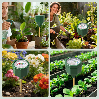YIERYI Battery-Free Analog Soil Moisture Meter with Metal Probe Precision 0-10 Scale Hygrometer for Garden Potted Plants Farming
