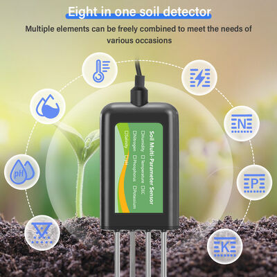 RS485 Soil Multi Parameter Sensor 8-in-1 EC pH NPK Temp Moisture Detection Agriculture Greenhouse Use