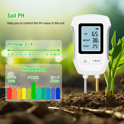 LCD Display Backlight 3 In 1 Garden Flowers Sensor Plants Acidity Humidity Detector PH Meter Soil Moisture Tester