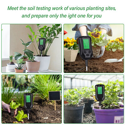 Large LCD User Interface 4 In 1 Soil Meter  PH Soil Meter Moisture/Temperature/Sunlight  Soil Analysis Tools
