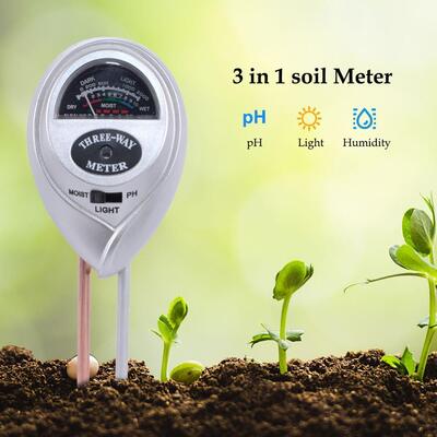3 in 1 Soil PH Water Moisture Meter Acidity Humidity Sunlight Garden Plants Flowers Moist Tester Instrument Tool